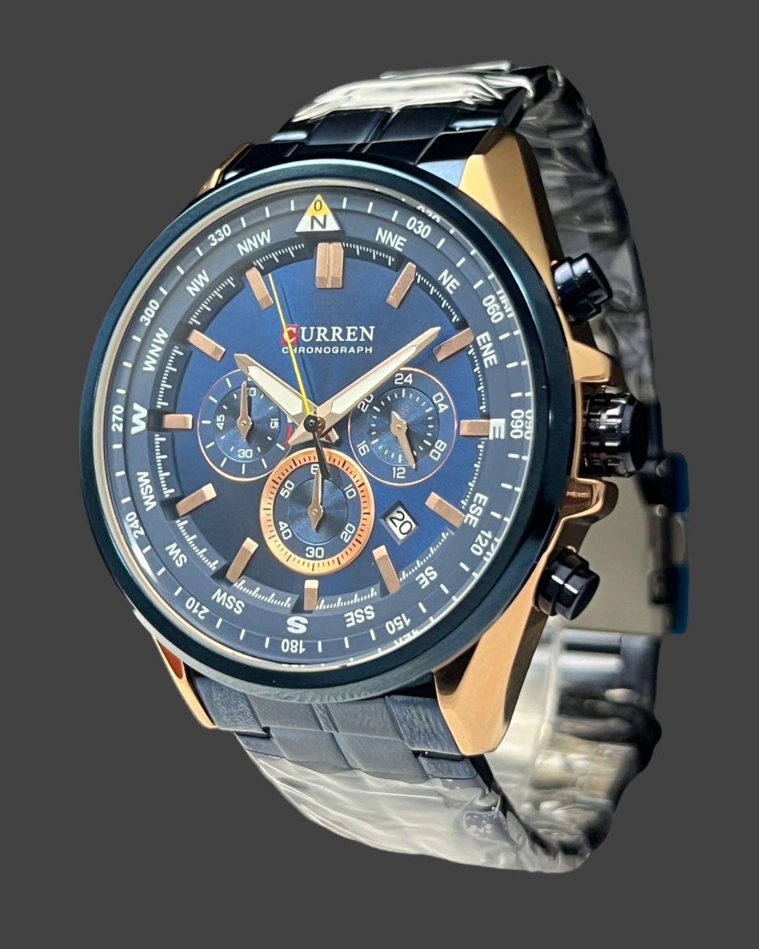 Curren M 8399 Acero  Azul